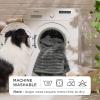 imageBedsure Waterproof Dog Blankets for Medium Dogs  Soft Puppy Cat Blanket Corduroy Fleece Washable Cozy Calming Reversible Furniture Protection for Pet Kitten Doggy30quotx40quot Warm GreyWarm Grey