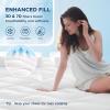 imageBedsure Waterproof Mattress Protector Queen  Noiseless Soft Fluffy Queen Size Mattress Pad Washable Quilted Cooling Topper with 821 Inches Deep Pocket Breathable Bed Cover WhiteQueen