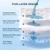 imageBedsure Waterproof Mattress Protector Queen  Noiseless Soft Fluffy Queen Size Mattress Pad Washable Quilted Cooling Topper with 821 Inches Deep Pocket Breathable Bed Cover WhiteQueen
