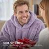 imageBedsure Wearable Blanket Hoodie  Gifts for Girlfriend Warm Cozy Fluffy Birthday Present ideas for Wife Soft Sweatshirt Gifts for Women Oversized Hooded Blankets With Sleeves GreyLavender