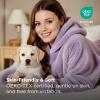 imageBedsure Wearable Blanket Hoodie  Gifts for Girlfriend Warm Cozy Fluffy Birthday Present ideas for Wife Soft Sweatshirt Gifts for Women Oversized Hooded Blankets With Sleeves GreyLavender
