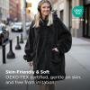 imageBedsure Wearable Blanket Hoodie  Gifts for Girlfriend Warm Cozy Fluffy Birthday Present ideas for Wife Soft Sweatshirt Gifts for Women Oversized Hooded Blankets With Sleeves GreyCharcoal