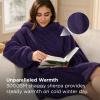 imageBedsure Wearable Blanket Hoodie  Gifts for Girlfriend Warm Cozy Fluffy Birthday Present ideas for Wife Soft Sweatshirt Gifts for Women Oversized Hooded Blankets With Sleeves GreyDark Purple