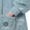 imageBedsure Wearable Blanket Hoodie  Gifts for Girlfriend Warm Cozy Fluffy Birthday Present ideas for Wife Soft Sweatshirt Gifts for Women Oversized Hooded Blankets With Sleeves GreyLight Green
