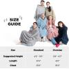imageBedsure Wearable Blanket Hoodie  Gifts for Girlfriend Warm Cozy Fluffy Birthday Present ideas for Wife Soft Sweatshirt Gifts for Women Oversized Hooded Blankets With Sleeves GreyLight Green