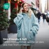 imageBedsure Wearable Blanket Hoodie  Gifts for Girlfriend Warm Cozy Fluffy Birthday Present ideas for Wife Soft Sweatshirt Gifts for Women Oversized Hooded Blankets With Sleeves GreyLight Green
