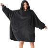 imageBedsure Wearable Blanket Hoodie  Gifts for Girlfriend Warm Cozy Fluffy Birthday Present ideas for Wife Soft Sweatshirt Gifts for Women Oversized Hooded Blankets With Sleeves GreyCharcoal