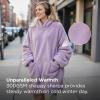 imageBedsure Wearable Blanket Hoodie  Gifts for Girlfriend Warm Cozy Fluffy Birthday Present ideas for Wife Soft Sweatshirt Gifts for Women Oversized Hooded Blankets With Sleeves GreyLavender