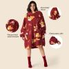 imageBedsure Wearable Blanket Hoodie Birthday Gifts for Girlfriend  Shaggy Sherpa Checkered Blanket Hoodie for Women Adults Men Warm Hooded Sweatshirt Chessboard PatternRed