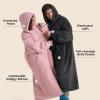 imageBedsure Wearable Blanket Hoodie Gifts for Girlfriend Wife Women  Giant Shaggy Sherpa Cozy Soft Oversized Hooded BlanketCharcoal