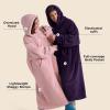 imageBedsure Wearable Blanket Hoodie Gifts for Girlfriend Wife Women  Giant Shaggy Sherpa Cozy Soft Oversized Hooded BlanketDark Purple