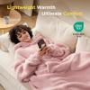 imageBedsure Wearable Blanket Hoodie Gifts for Girlfriend Wife Women  Giant Shaggy Sherpa Cozy Soft Oversized Hooded BlanketPink