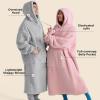 imageBedsure Wearable Blanket Hoodie Gifts for Girlfriend Wife Women  Giant Shaggy Sherpa Cozy Soft Oversized Hooded BlanketPink