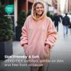 imageBedsure Wearable Blanket Hoodie Gifts for Women  Cozy Sherpa Hoodie Blanket for Adult Men Warm Hooded Blanket Sweatshirt Pink Oversized