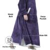 imageBedsure Wearable Blanket Hoodie Long Hooded Blanket Sweatshirt as Birthday Gifts for Women Cozy Sherpa Hoodie for Adult Standard Dark PurpleDark Purple