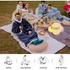 imageBedsure Wearable Blanket Hoodie Long Hooded Blanket Sweatshirt as Birthday Gifts for Women Cozy Sherpa Hoodie for Adult Standard Dark PurpleOcean Blue