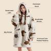 imageBedsure Wearable Blanket Hoodie Sherpa Hooded Blanket Printed for Adult ampamp Kids as Gifts for Women Mom Gifts Sherpa Hoodie Standard Mushroom BeigeGrey
