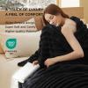 imageBedsure White Throw Fleece Blanket for Couch  Super GentleSoft Cozy Blankets for Women Cute Small Throws for Girls 50x60 Inches Wider Striped DesignBlack