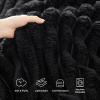 imageBedsure White Throw Fleece Blanket for Couch  Super GentleSoft Cozy Blankets for Women Cute Small Throws for Girls 50x60 Inches Wider Striped DesignBlack