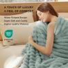 imageBedsure White Throw Fleece Blanket for Couch  Super GentleSoft Cozy Blankets for Women Cute Small Throws for Girls 50x60 Inches Wider Striped DesignJadeite