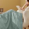 imageBedsure White Throw Fleece Blanket for Couch  Super GentleSoft Cozy Blankets for Women Cute Small Throws for Girls 50x60 Inches Wider Striped DesignJadeite