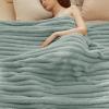 imageBedsure White Throw Fleece Blanket for Couch  Super GentleSoft Cozy Blankets for Women Cute Small Throws for Girls 50x60 Inches Wider Striped DesignJadeite