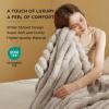 imageBedsure White Throw Fleece Blanket for Couch  Super GentleSoft Cozy Blankets for Women Cute Small Throws for Girls 50x60 Inches Wider Striped DesignNatural