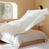 imageBedsure White Throw Fleece Blanket for Couch  Super GentleSoft Cozy Blankets for Women Cute Small Throws for Girls 50x60 Inches Wider Striped DesignWhite