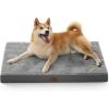 imageBedsure XL Dog Bed for Crate  Large Orthopedic Pet Beds with Removable Machine Washable Cover Egg Crate Foam Puppy Pad Suitable for Pet Up to 80 lbs 41quotx27quotCharcoal Grey