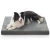 imageBedsure XL Dog Bed for Crate  Large Orthopedic Pet Beds with Removable Machine Washable Cover Egg Crate Foam Puppy Pad Suitable for Pet Up to 80 lbs 41quotx27quotCharcoal Grey