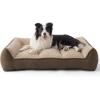 imageBedsure XL Orthopedic Dog Beds Large Sized Dog  Extra Thick Supportive Dogs Couch with Waterproof Washable Cover Extra Large Comfort Pet Bed Sofa with Soft Plush Sherpa and Nonskid Bottom Grey 42quotBrown