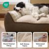 imageBedsure XL Orthopedic Dog Beds Large Sized Dog  Extra Thick Supportive Dogs Couch with Waterproof Washable Cover Extra Large Comfort Pet Bed Sofa with Soft Plush Sherpa and Nonskid Bottom Grey 42quotBrown