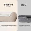 imageBedsure XL Orthopedic Dog Beds Large Sized Dog  Extra Thick Supportive Dogs Couch with Waterproof Washable Cover Extra Large Comfort Pet Bed Sofa with Soft Plush Sherpa and Nonskid Bottom Grey 42quotCream