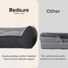 imageBedsure XL Orthopedic Dog Beds Large Sized Dog  Extra Thick Supportive Dogs Couch with Waterproof Washable Cover Extra Large Comfort Pet Bed Sofa with Soft Plush Sherpa and Nonskid Bottom Grey 42quotGrey
