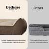imageBedsure XL Orthopedic Dog Beds Large Sized Dog  Extra Thick Supportive Dogs Couch with Waterproof Washable Cover Extra Large Comfort Pet Bed Sofa with Soft Plush Sherpa and Nonskid Bottom Grey 42quotBrown