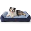 imageBedsure XL Orthopedic Dog Beds Large Sized Dog  Extra Thick Supportive Dogs Couch with Waterproof Washable Cover Extra Large Comfort Pet Bed Sofa with Soft Plush Sherpa and Nonskid Bottom Grey 42quotNavy