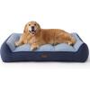 imageBedsure XL Orthopedic Dog Beds Large Sized Dog  Extra Thick Supportive Dogs Couch with Waterproof Washable Cover Extra Large Comfort Pet Bed Sofa with Soft Plush Sherpa and Nonskid Bottom Grey 42quotNavy