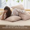 imageBedsure Zipper Pillow Cases King Cooling King Pillow Cases Set of 2 Rayon Derived from Bamboo Cooling Pillowcase for Hot Sleepers Soft ampamp Breathable Pillow Covers Gifts Light Grey 20x36 Inches06  Khaki
