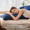 imageBedsure Zipper Pillow Cases King Cooling King Pillow Cases Set of 2 Rayon Derived from Bamboo Cooling Pillowcase for Hot Sleepers Soft ampamp Breathable Pillow Covers Gifts Light Grey 20x36 Inches03  Navy