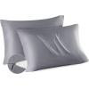 imageBedsure Zipper Pillow Cases King Cooling King Pillow Cases Set of 2 Rayon Derived from Bamboo Cooling Pillowcase for Hot Sleepers Soft ampamp Breathable Pillow Covers Gifts Light Grey 20x36 Inches01  Grey