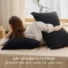 imageBedsure Zipper Pillow Cases King Cooling King Pillow Cases Set of 2 Rayon Derived from Bamboo Cooling Pillowcase for Hot Sleepers Soft ampamp Breathable Pillow Covers Gifts Light Grey 20x36 Inches04  Black