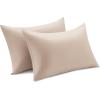 imageBedsure Zipper Pillow Cases King Cooling King Pillow Cases Set of 2 Rayon Derived from Bamboo Cooling Pillowcase for Hot Sleepers Soft ampamp Breathable Pillow Covers Gifts Light Grey 20x36 Inches06  Khaki