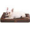 imageBedsure Washable Dog Beds Large Sized Dog  3 Inch Thicken Up to 80lbs Pet Mat Pillows with Removable Washable Cover GreyBrown