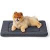 imageBedsure Washable Dog Crate Bed for Large Dogs Soft Foam Floor Pet Mat Versatile Lightweight Pet Crate Pad for CagesGrey