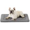 imageBedsure Washable Dog Crate Bed for Large Dogs Soft Foam Floor Pet Mat Versatile Lightweight Pet Crate Pad for CagesLight Grey