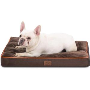 imageBedsure Washable Dog Beds Large Sized Dog  3 Inch Thicken Up to 80lbs Pet Mat Pillows with Removable Washable Cover GreyBrown