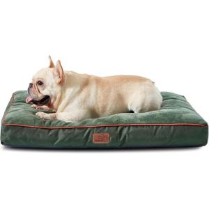 imageBedsure Washable Dog Beds Large Sized Dog  3 Inch Thicken Up to 80lbs Pet Mat Pillows with Removable Washable Cover GreyGreen