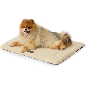 imageBedsure Washable Dog Crate Bed for Large Dogs Soft Foam Floor Pet Mat Versatile Lightweight Pet Crate Pad for CagesBeige