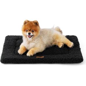 imageBedsure Washable Dog Crate Bed for Large Dogs Soft Foam Floor Pet Mat Versatile Lightweight Pet Crate Pad for CagesBlack