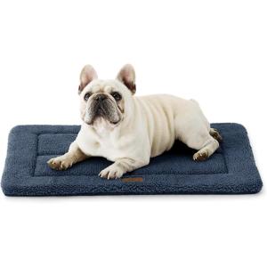 imageBedsure Washable Dog Crate Bed for Large Dogs Soft Foam Floor Pet Mat Versatile Lightweight Pet Crate Pad for CagesNavy